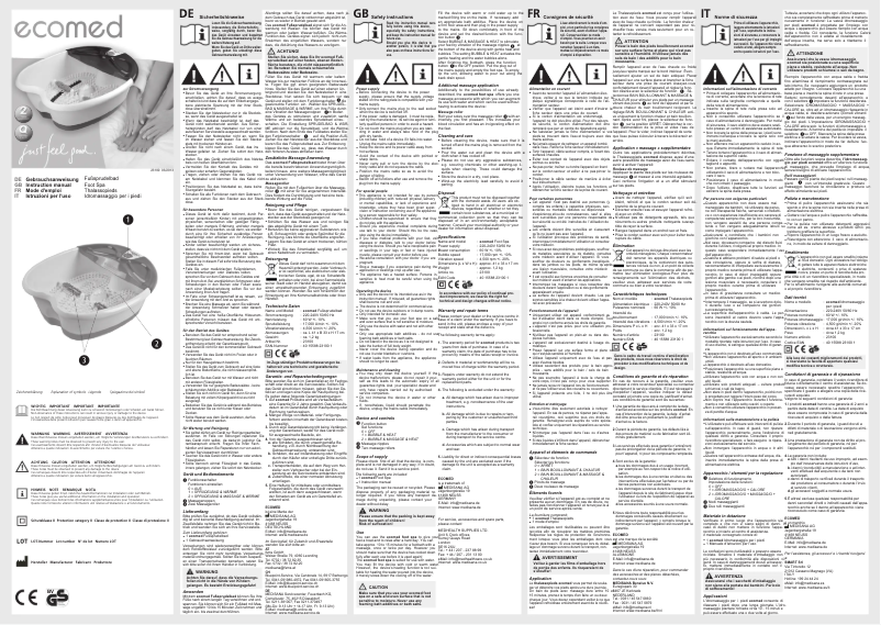 Page n°1 - Manuel utilisateur Ecomed 23100