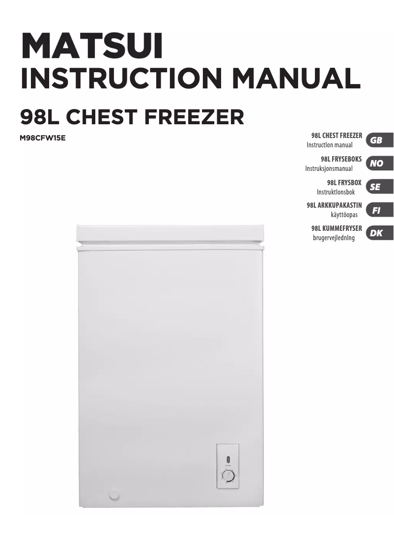 Image de la première page du manuel de l'appareil M98CFW15E