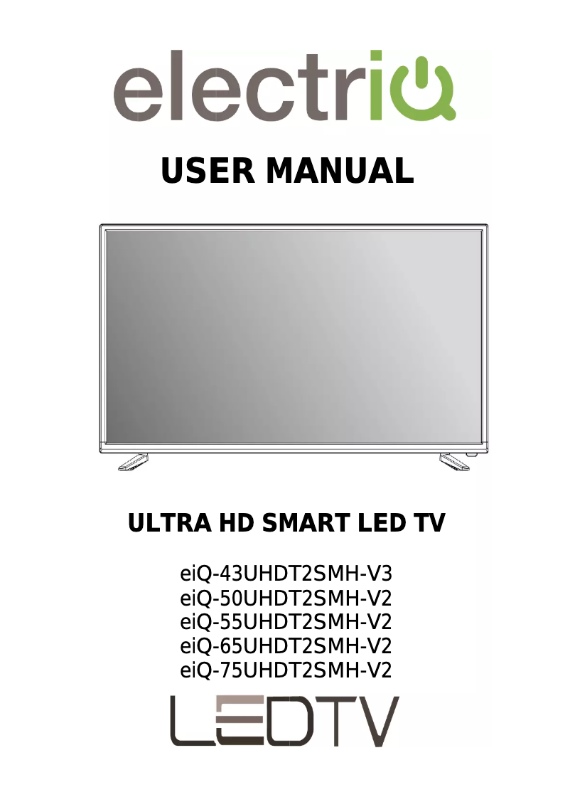 Page n°1 - Manuel utilisateur ElectriQ eiQ-75UHDT2SMH-V2