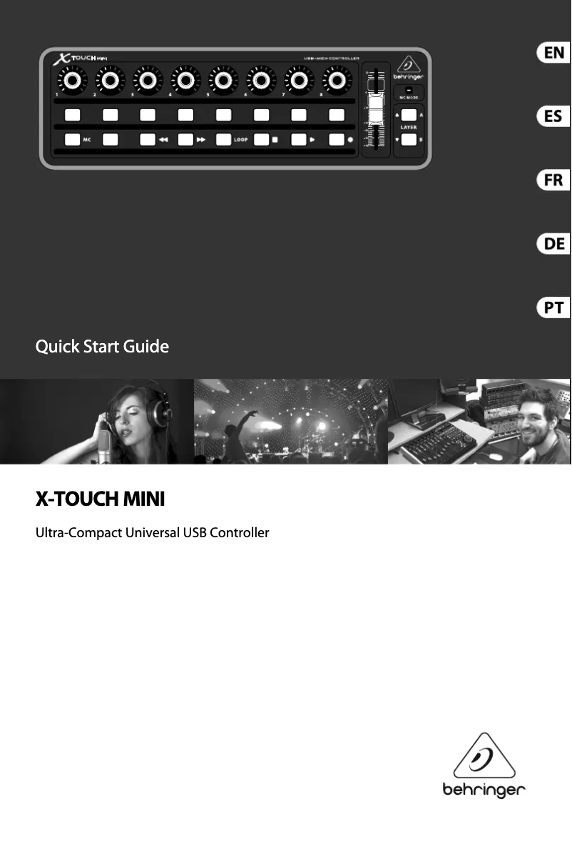 Page 1 of the manual User Manual Behringer X-Touch Mini