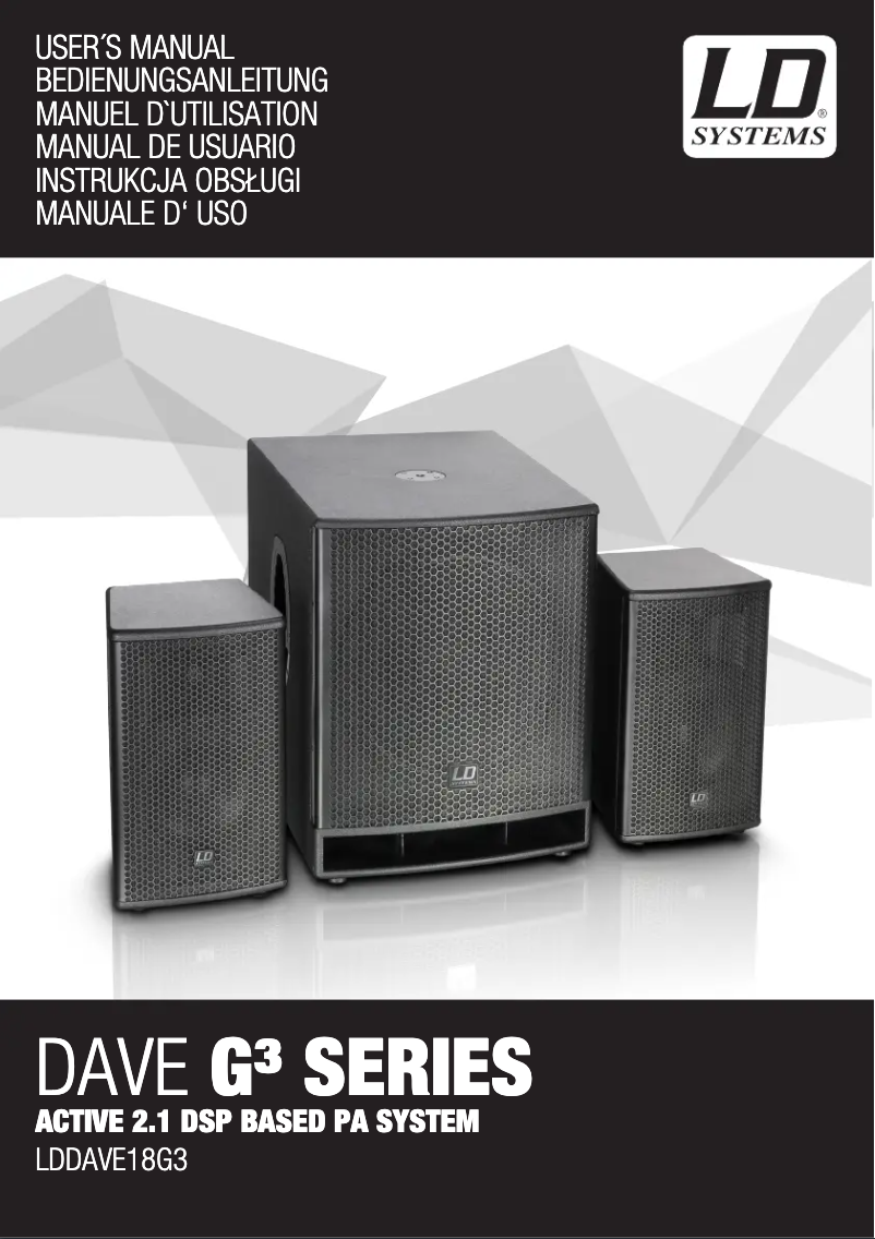 Página 1 del manual Manual de usuario LD Systems DAVE 18 G3