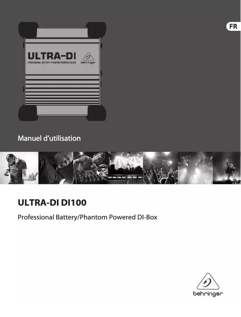 Image de la première page du manuel de l'appareil ULTRA-DI DI100