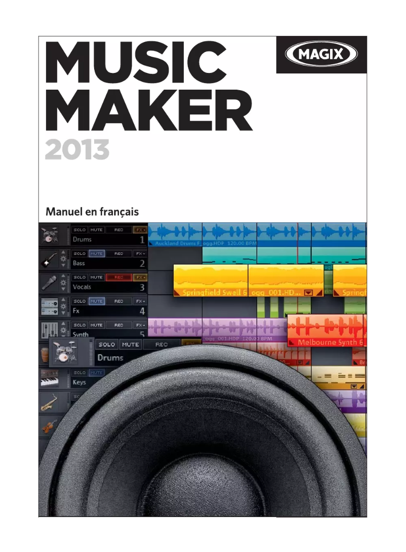 Page 1 de la notice Manuel utilisateur Magix Music Maker 2013