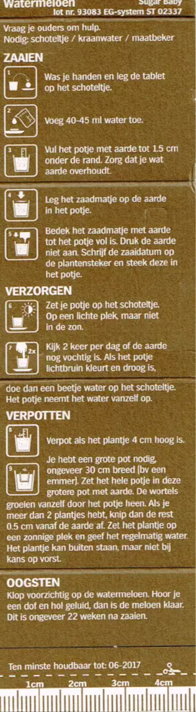 Page n°1 - Manuel utilisateur Albert Heijn Moestuintje Watermeloen