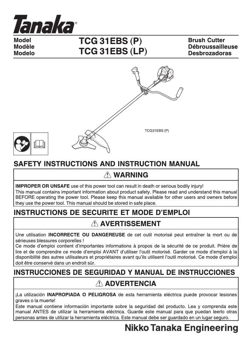 Image de la première page du manuel de l'appareil TCG31EBSP