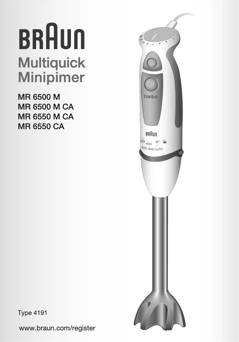 Image de la première page du manuel de l'appareil Multiquick MR 6550 MCA