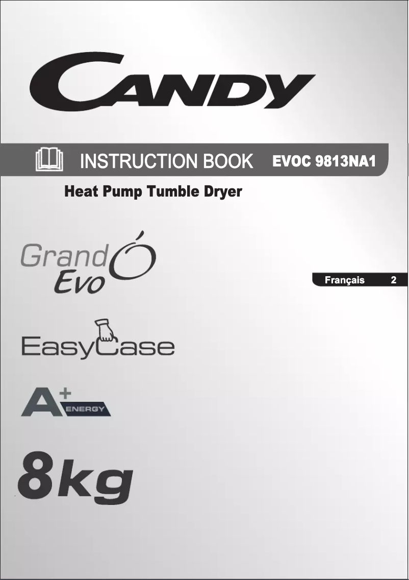 Page n°1 - Manuel utilisateur Candy EVOC 9813NA1-47