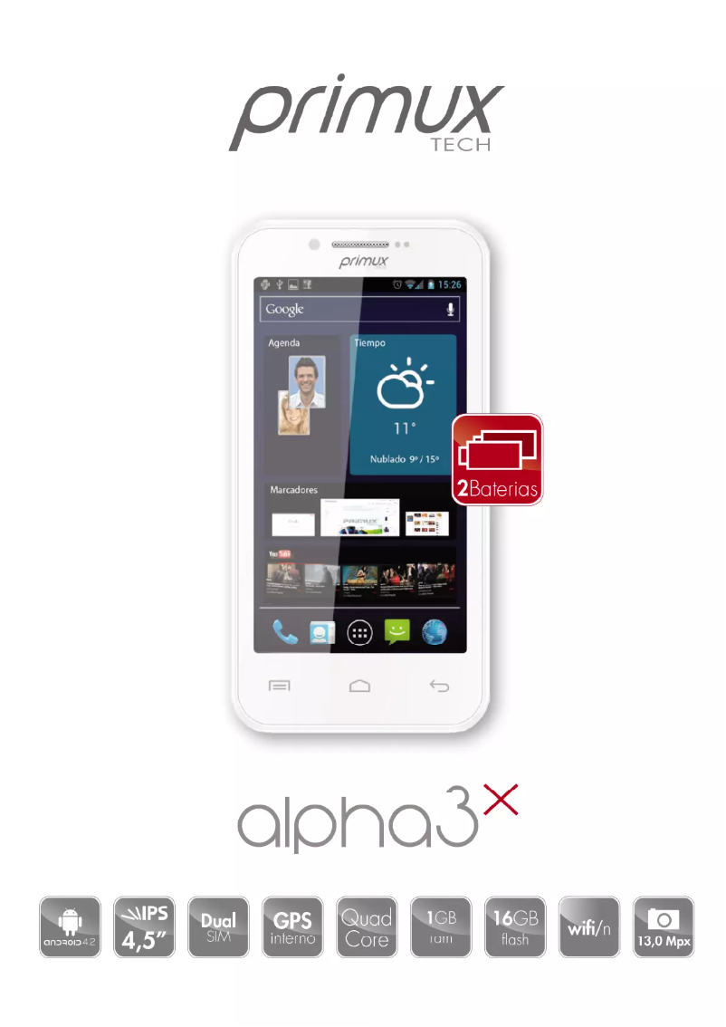 Page 1 de la notice Manuel utilisateur Primux Alpha 3X