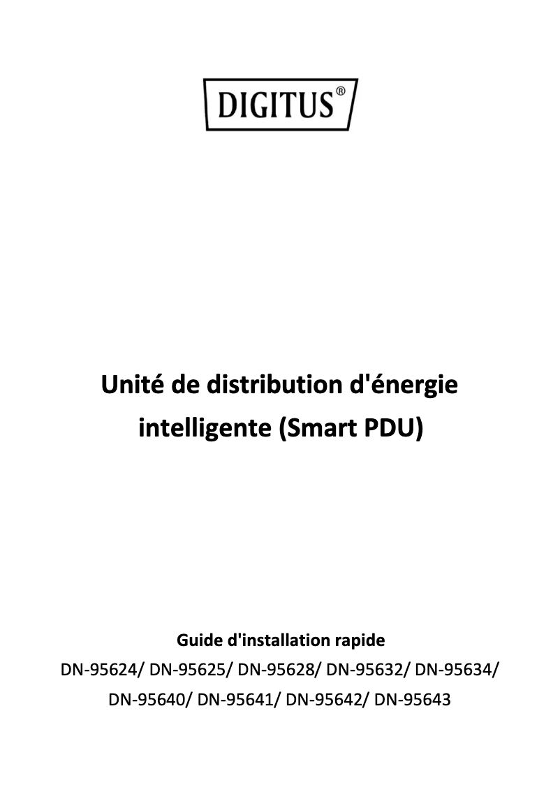 Page n°1 - Manuel utilisateur Digitus DN-95643