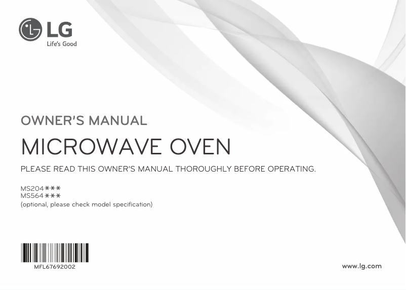 Page 1 de la notice Manuel utilisateur LG MS5644GMS