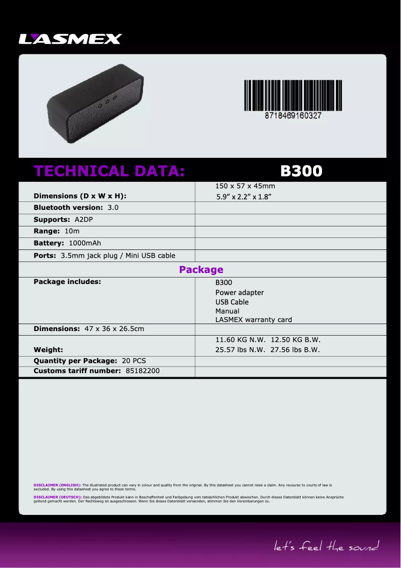 Image de la première page du manuel de l'appareil Beatblocc B300