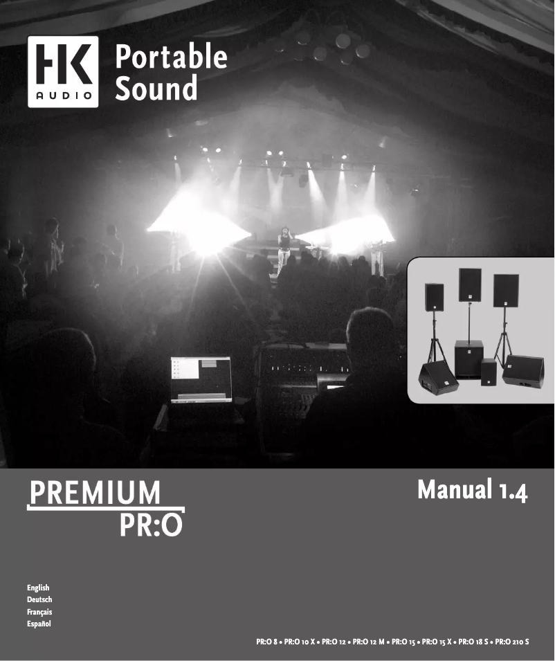 Page 1 de la notice Manuel utilisateur HK Audio Premium PR:O 18 S