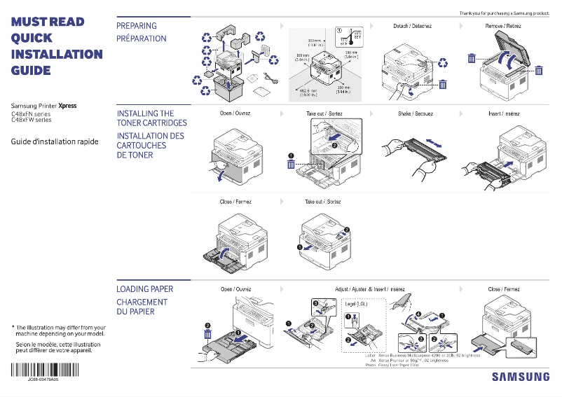 Page 1 de la notice Manuel utilisateur Samsung Xpress SL-C483