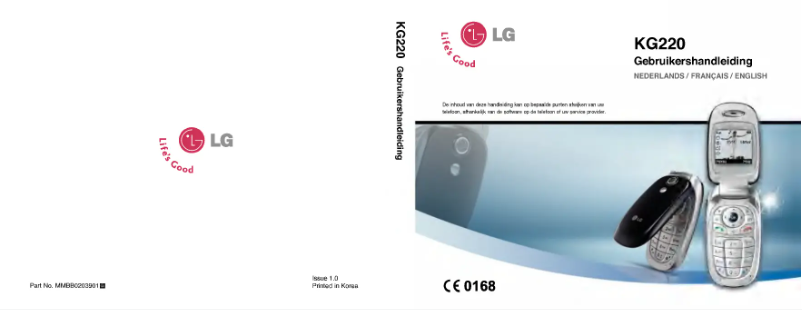 Page n°1 - Manuel utilisateur LG KG220