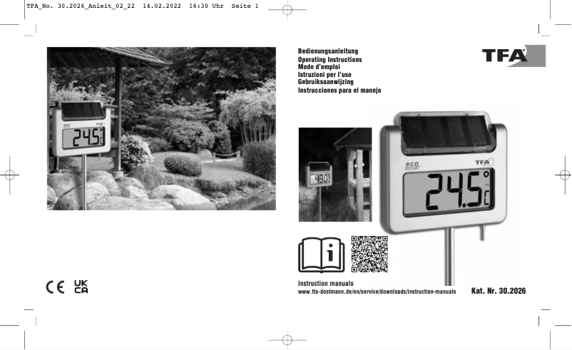 Image de la première page du manuel de l'appareil Avenue 30.2026