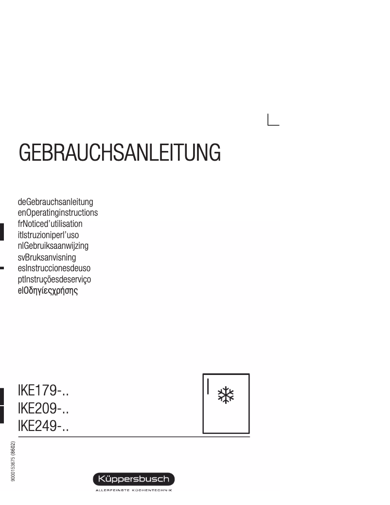 Page 1 de la notice Manuel utilisateur Küppersbusch IKE 209-5