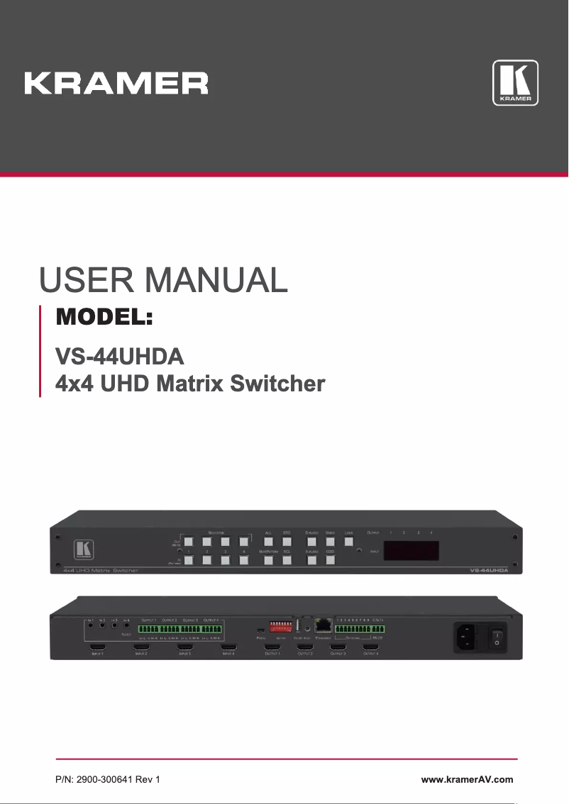 Image de la première page du manuel de l'appareil VS-44UHDA