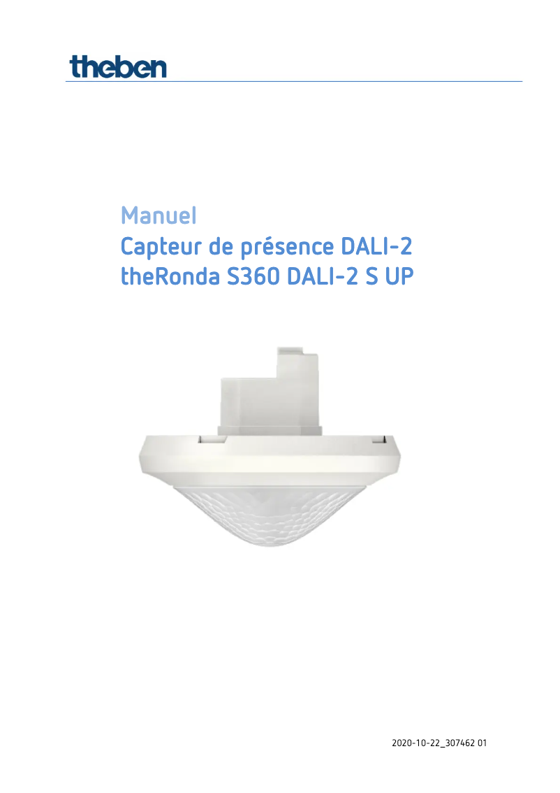 Page n°1 - Manuel utilisateur Theben theRonda S360 DALI-2 S UP