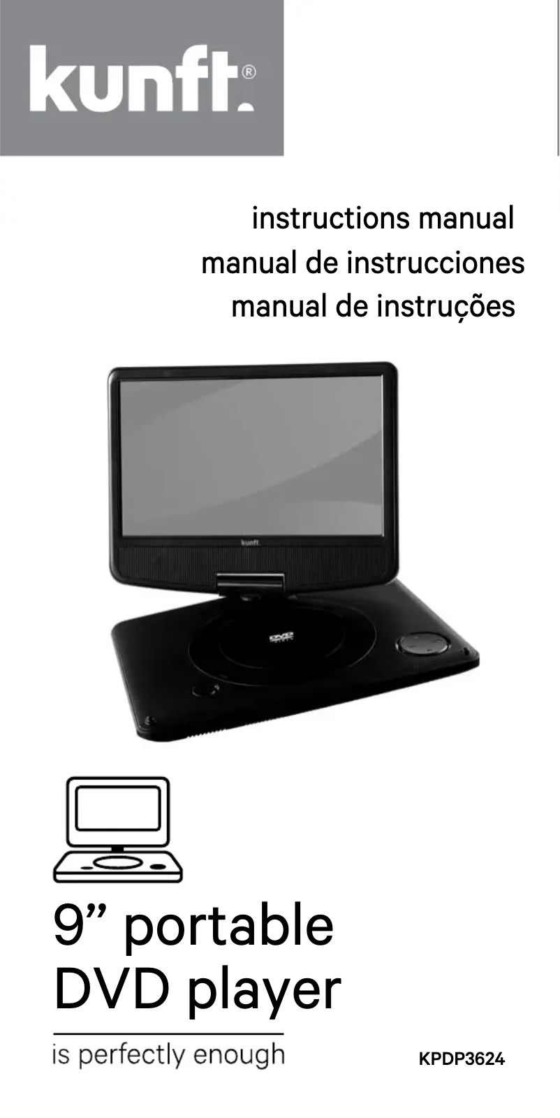 Page 1 de la notice Manuel utilisateur Kunft KPDP3624