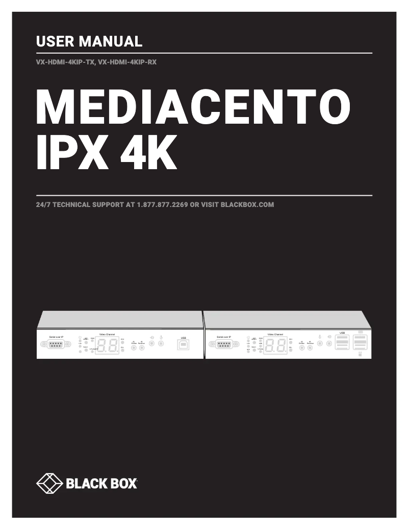 Image de la première page du manuel de l'appareil VX-HDMI-4KIP-TX