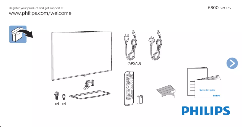 Image de la première page du manuel de l'appareil 6800 series 55PUT6820