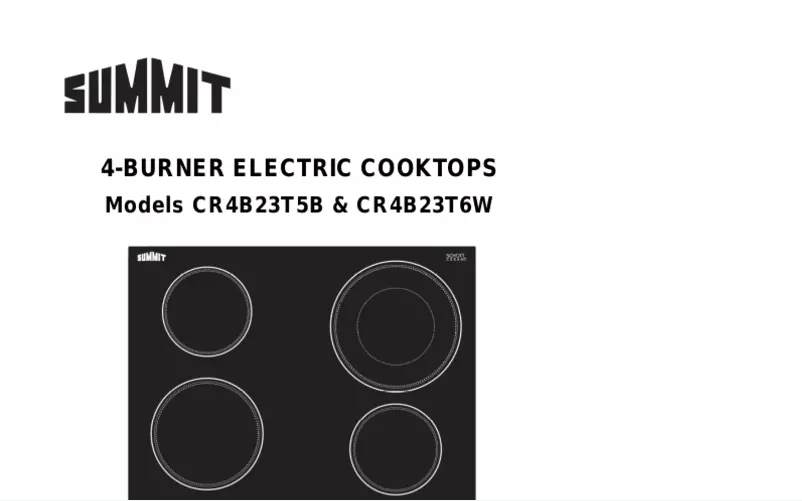 Image de la première page du manuel de l'appareil CR4B23T6W