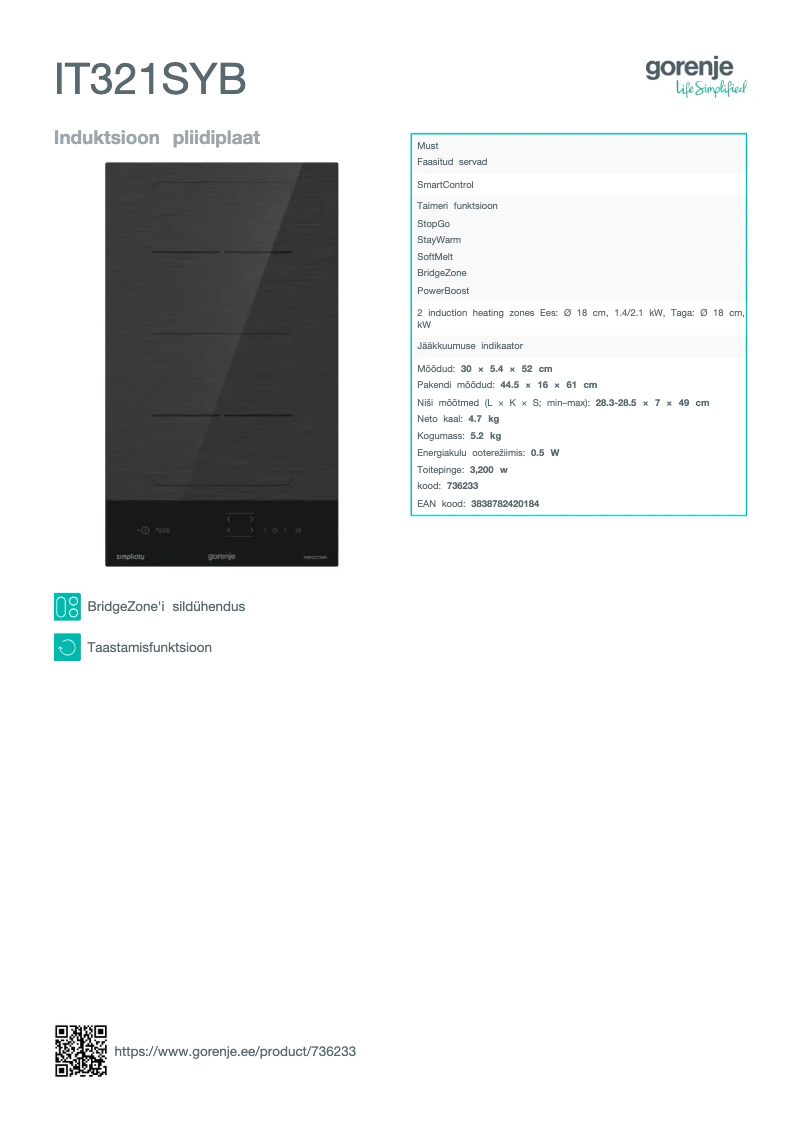 Image de la première page du manuel de l'appareil IT321SYB
