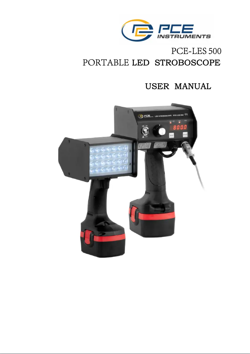 Page n°1 - Manuel utilisateur PCE Instruments PCE-LES 500