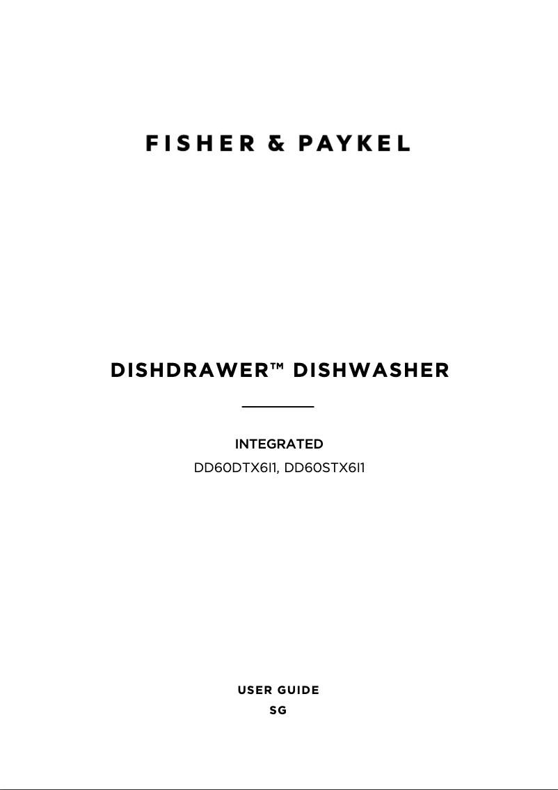 Page n°1 - Manuel utilisateur Fisher & Paykel DD60DTX6I1