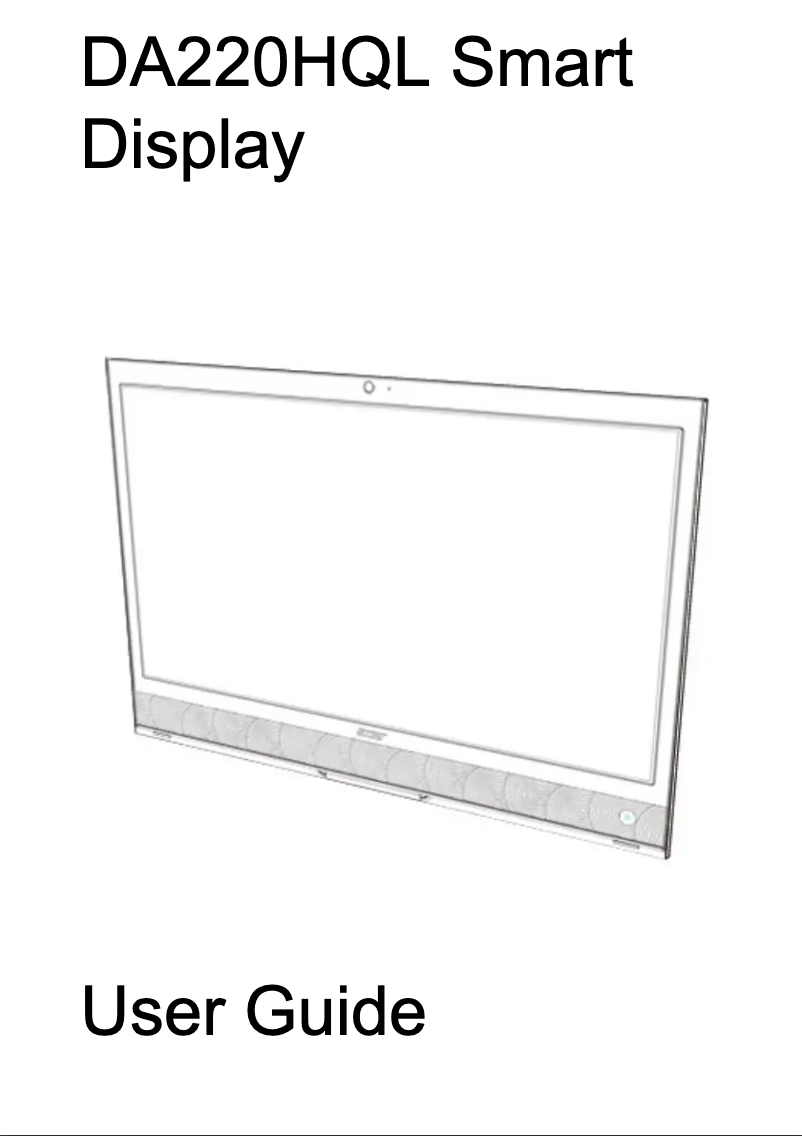 Page 1 de la notice Manuel utilisateur Acer DA220HQL