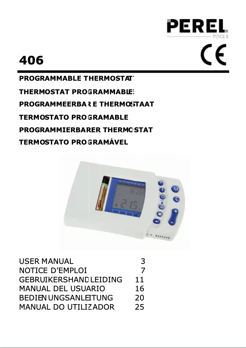 Page 1 de la notice Manuel utilisateur Perel 406