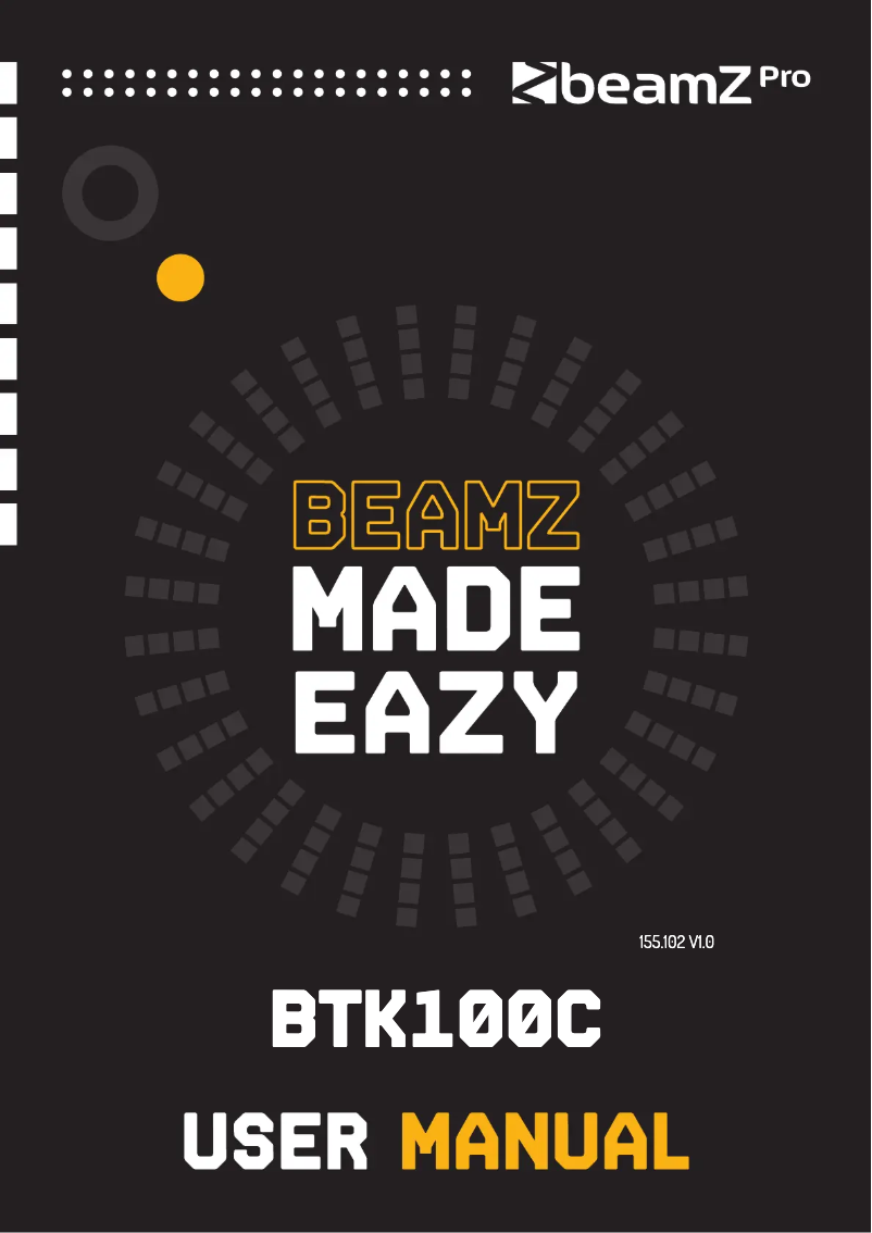 Page 1 de la notice Manuel utilisateur BeamZ BTK100C