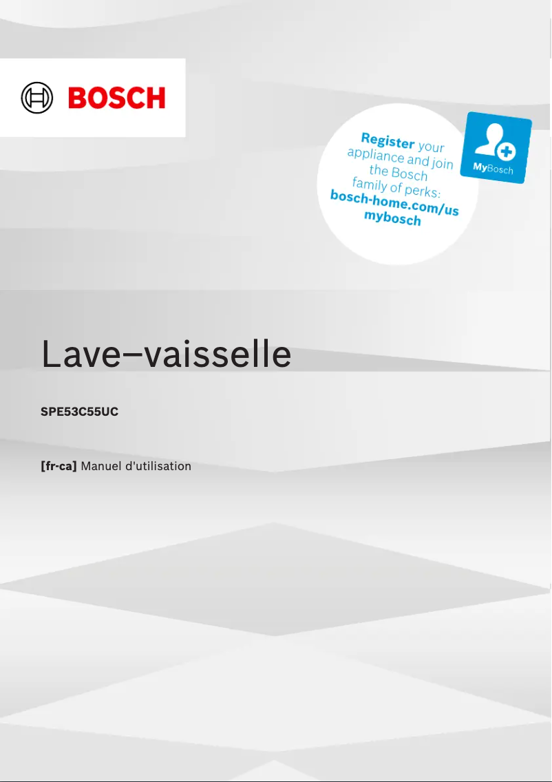 Image de la première page du manuel de l'appareil SPE53C55UC