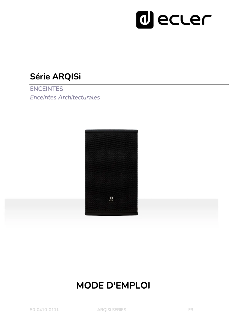 Page n°1 - Manuel utilisateur Ecler ARQISSB12i