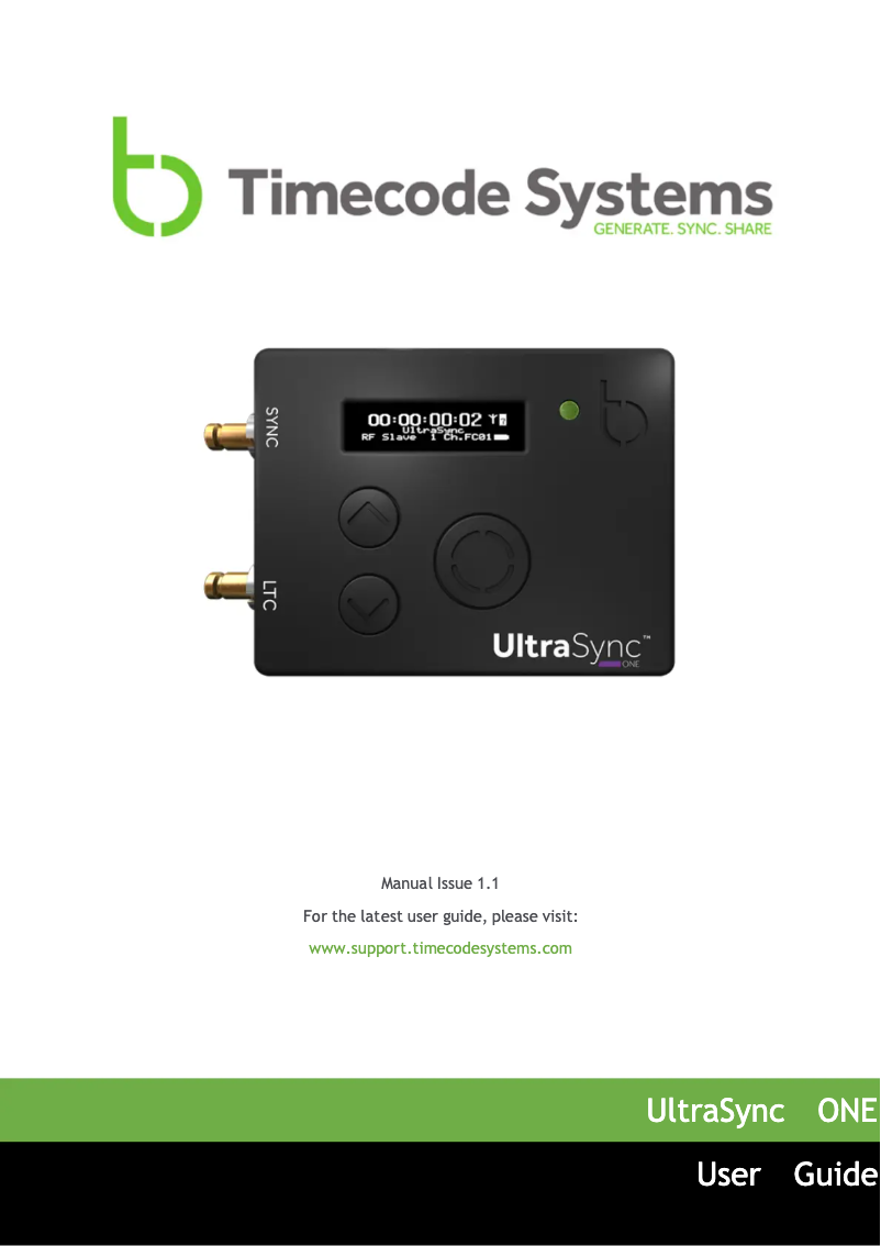 Page 1 de la notice Manuel utilisateur Atomos UltraSyncOne