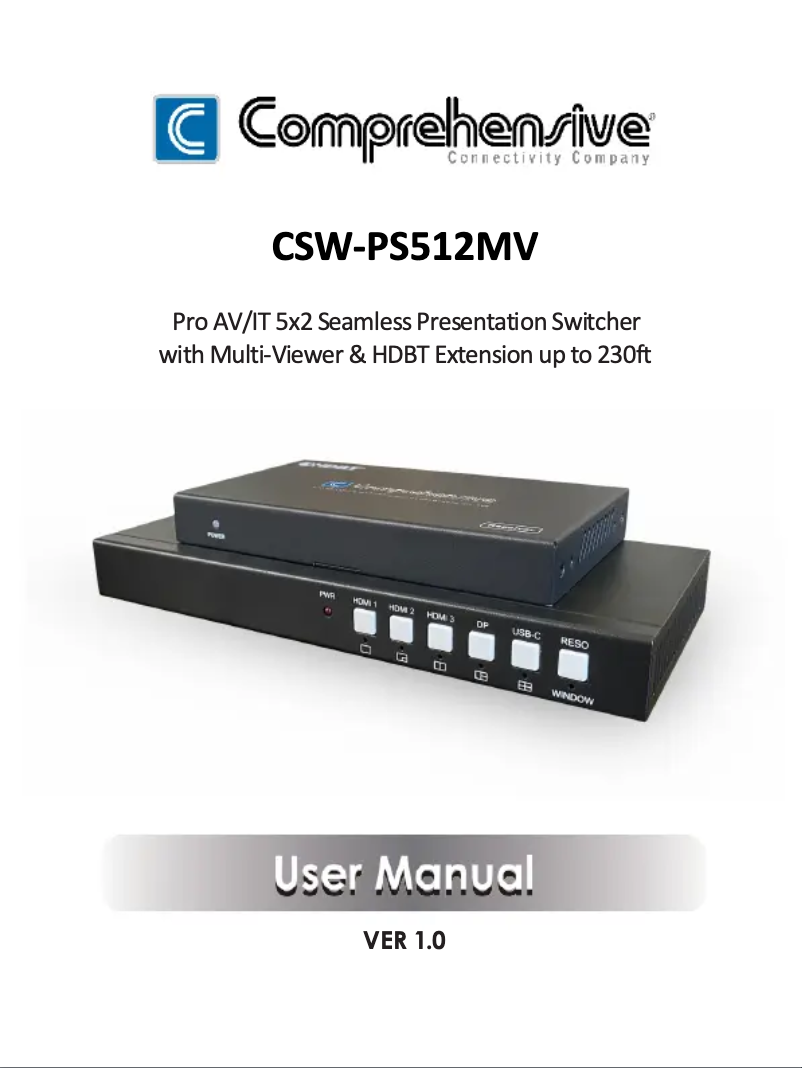 Image de la première page du manuel de l'appareil CSW-PS512MV