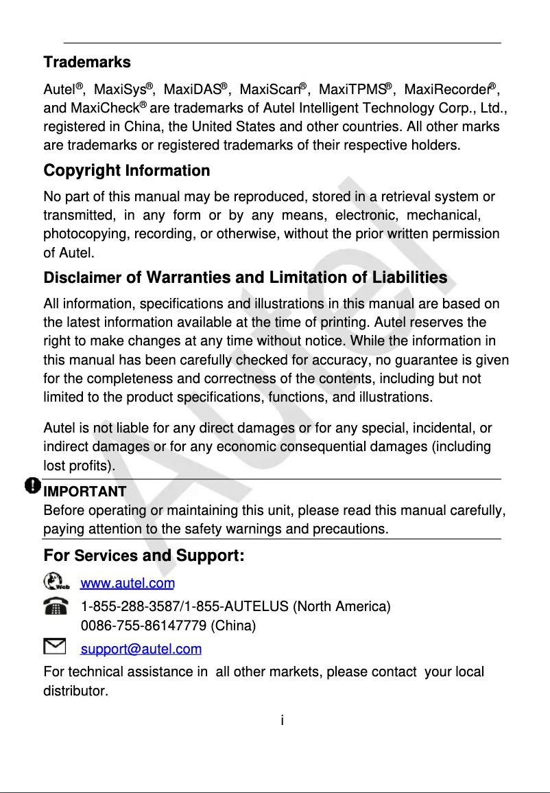 Page 1 de la notice Manuel utilisateur Autel XP400 PRO