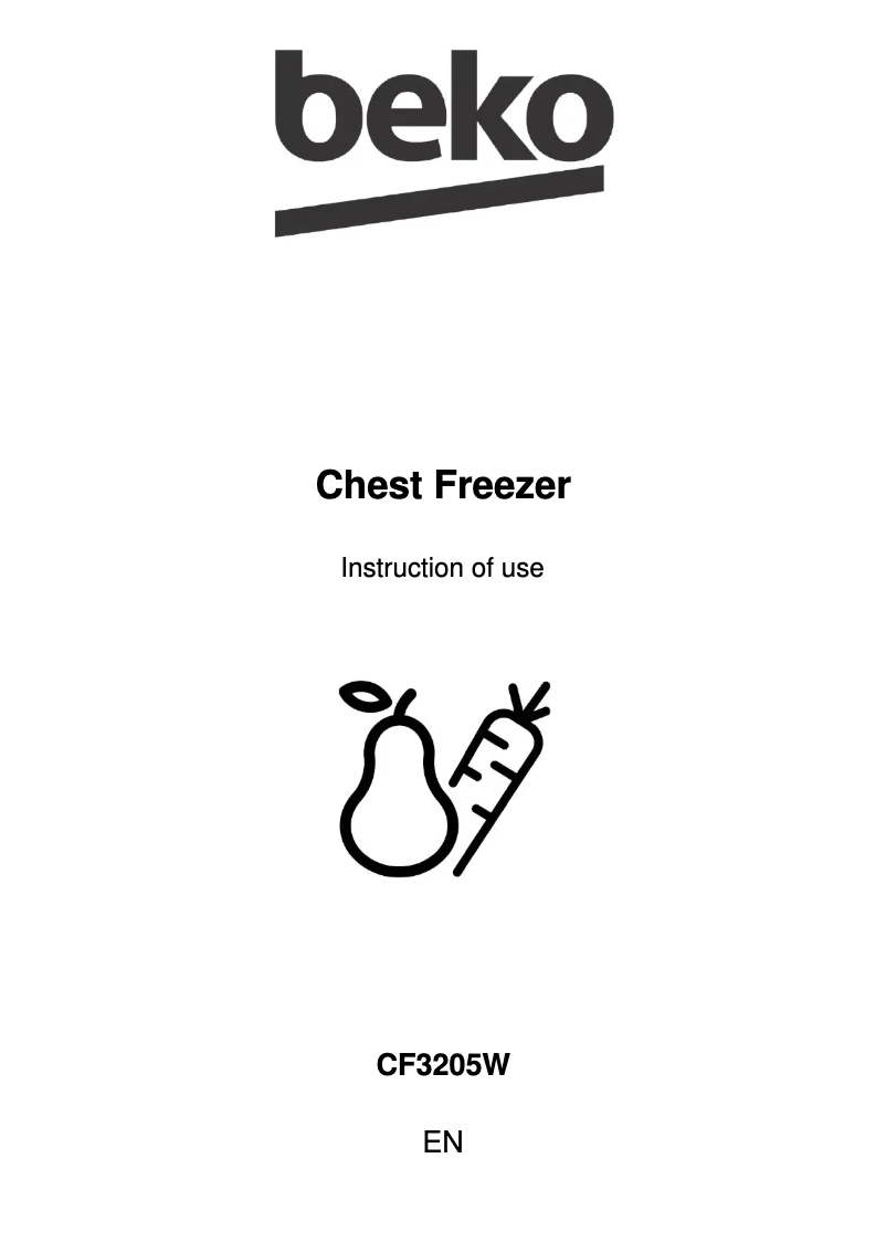 Image de la première page du manuel de l'appareil CF3205W