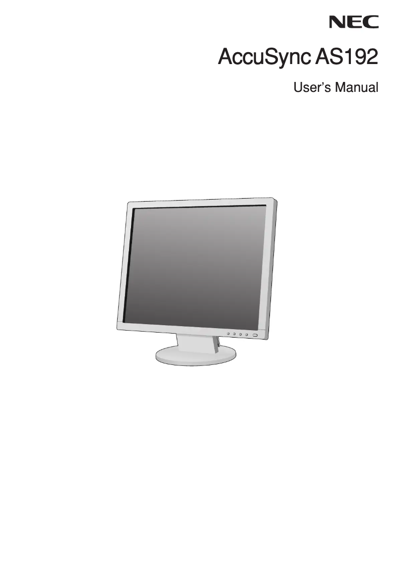 Image de la première page du manuel de l'appareil AccuSync AS192