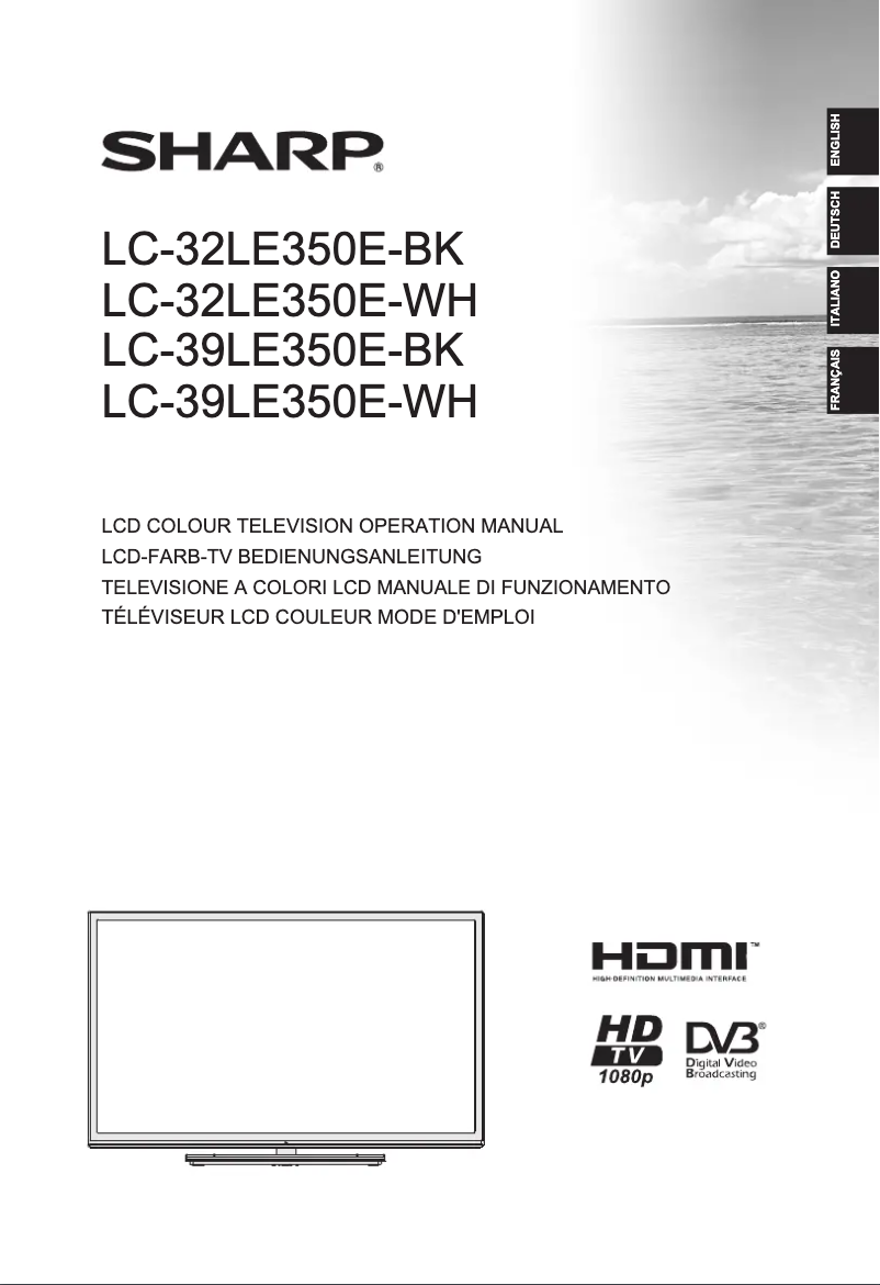 Page 1 de la notice Manuel utilisateur Sharp LC32LE350