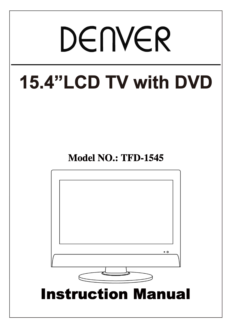 Page 1 de la notice Manuel utilisateur Denver TFD-1545