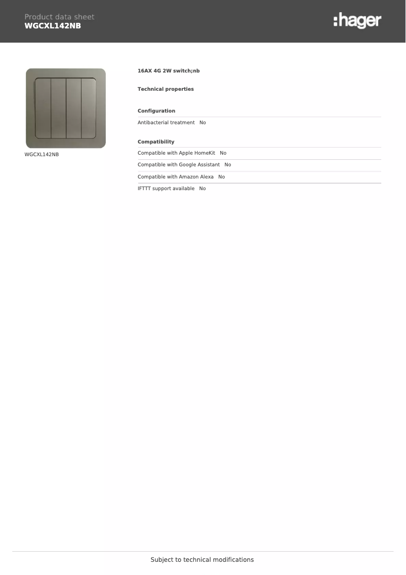 Image de la première page du manuel de l'appareil WGCXL142NB
