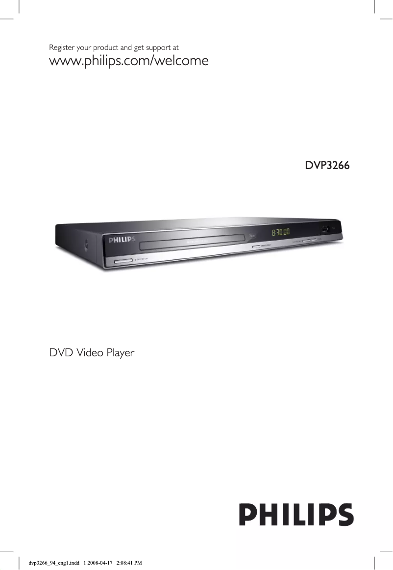 Página 1 del manual Manual de usuario Philips DVP3266