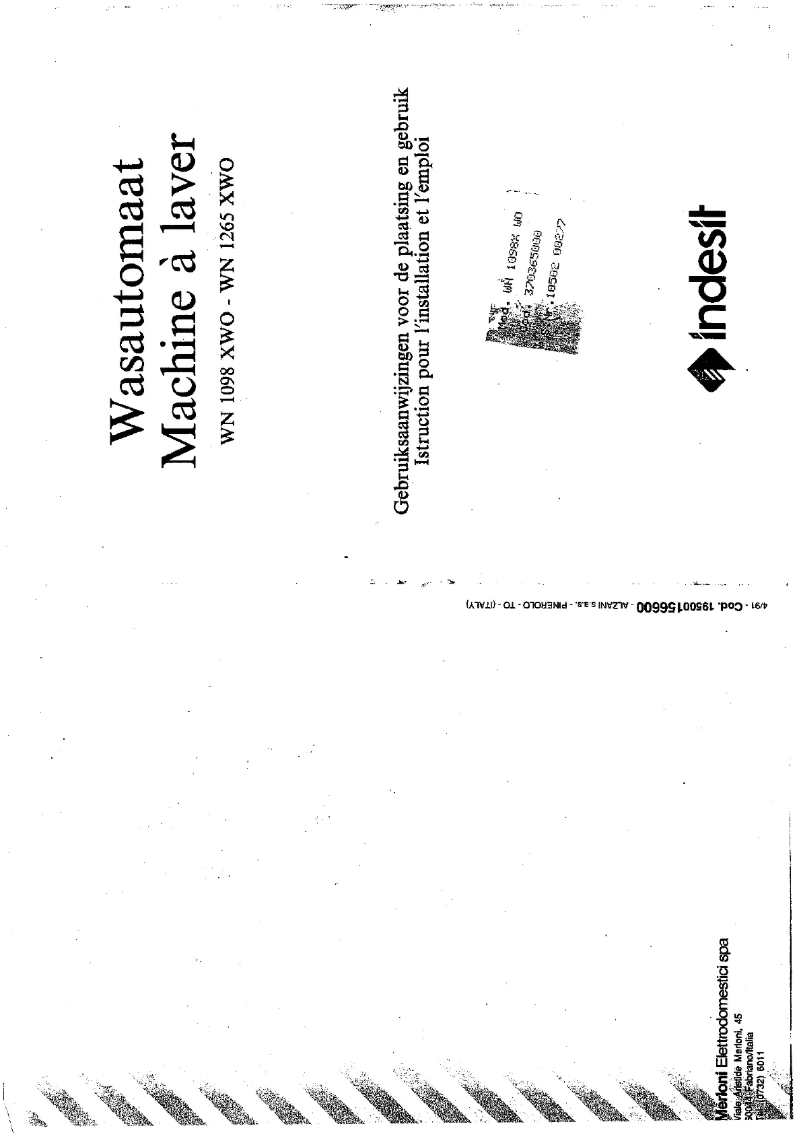 Image de la première page du manuel de l'appareil WN 1265 XWO