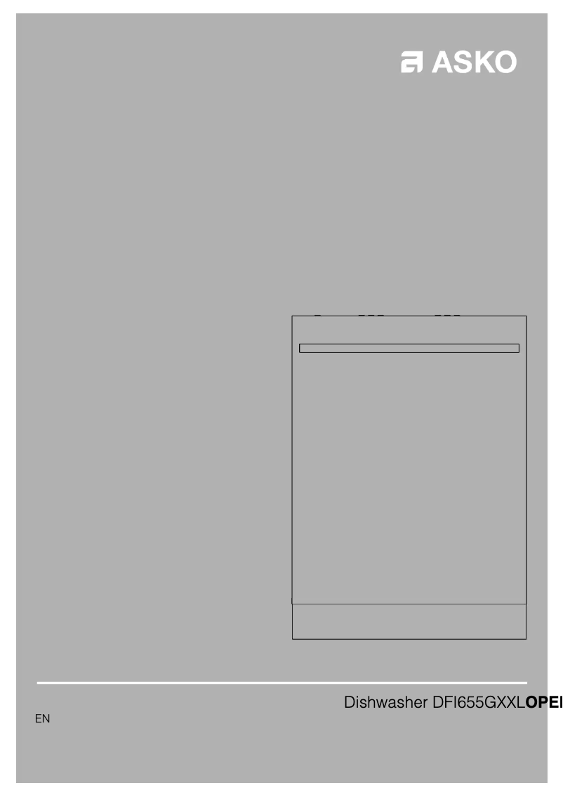 Page n°1 - Manuel utilisateur Asko DFI655GXXL