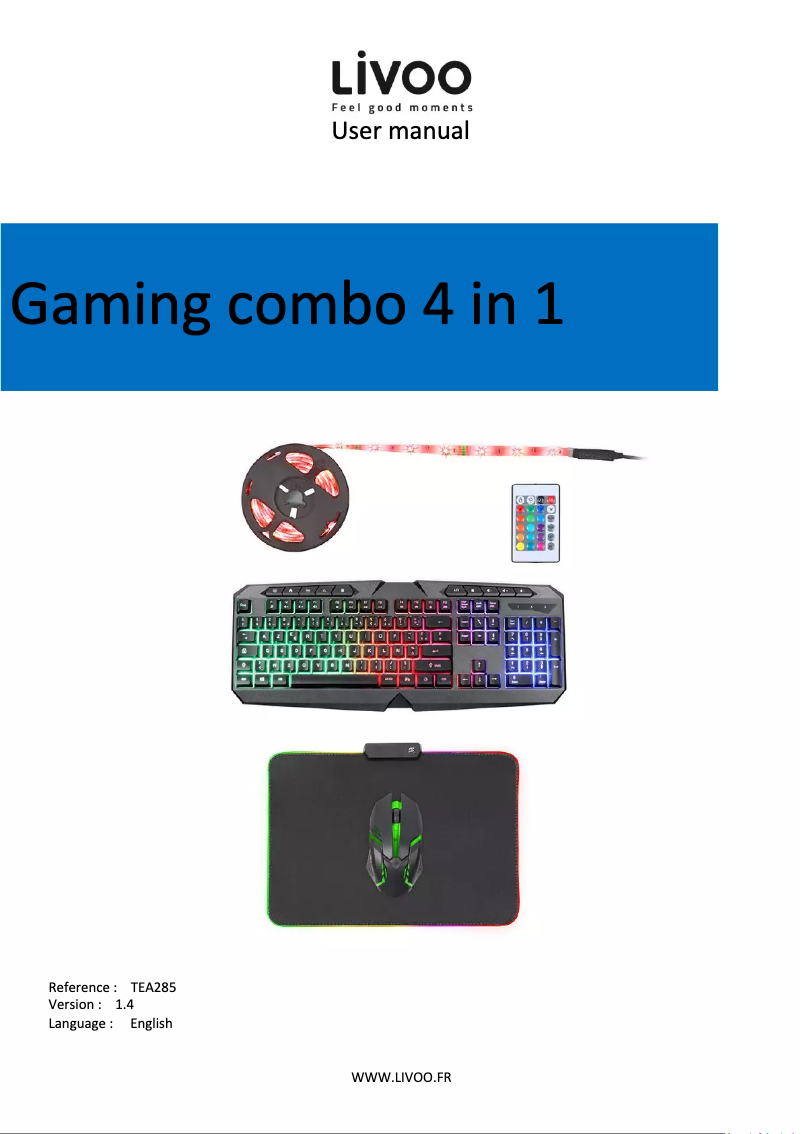 Page n°1 - Manuel utilisateur Livoo TEA285
