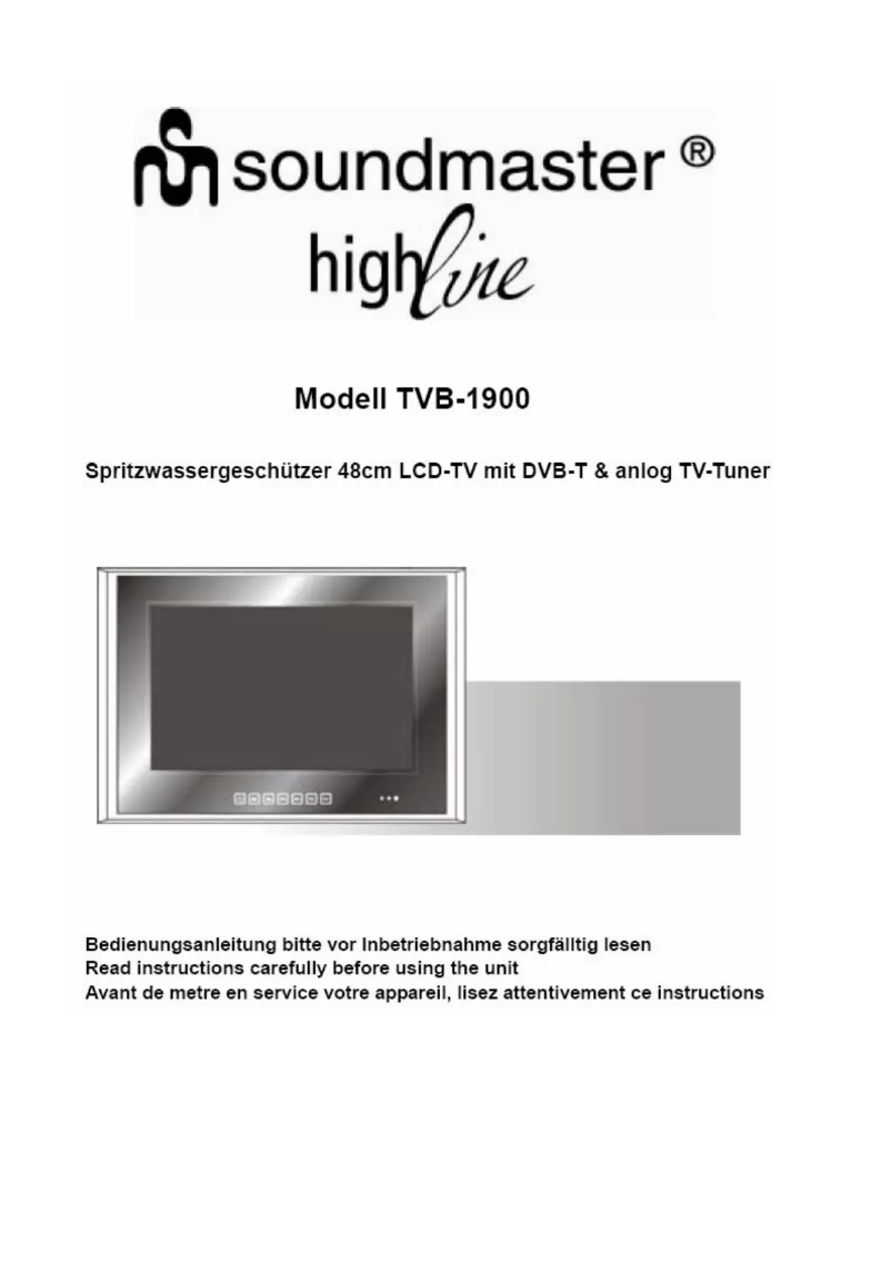 Page 1 de la notice Manuel utilisateur Soundmaster TVB1900