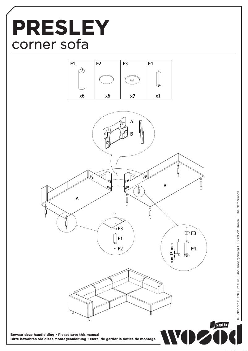 Page n°1 - Manuel utilisateur WOOOD Presley