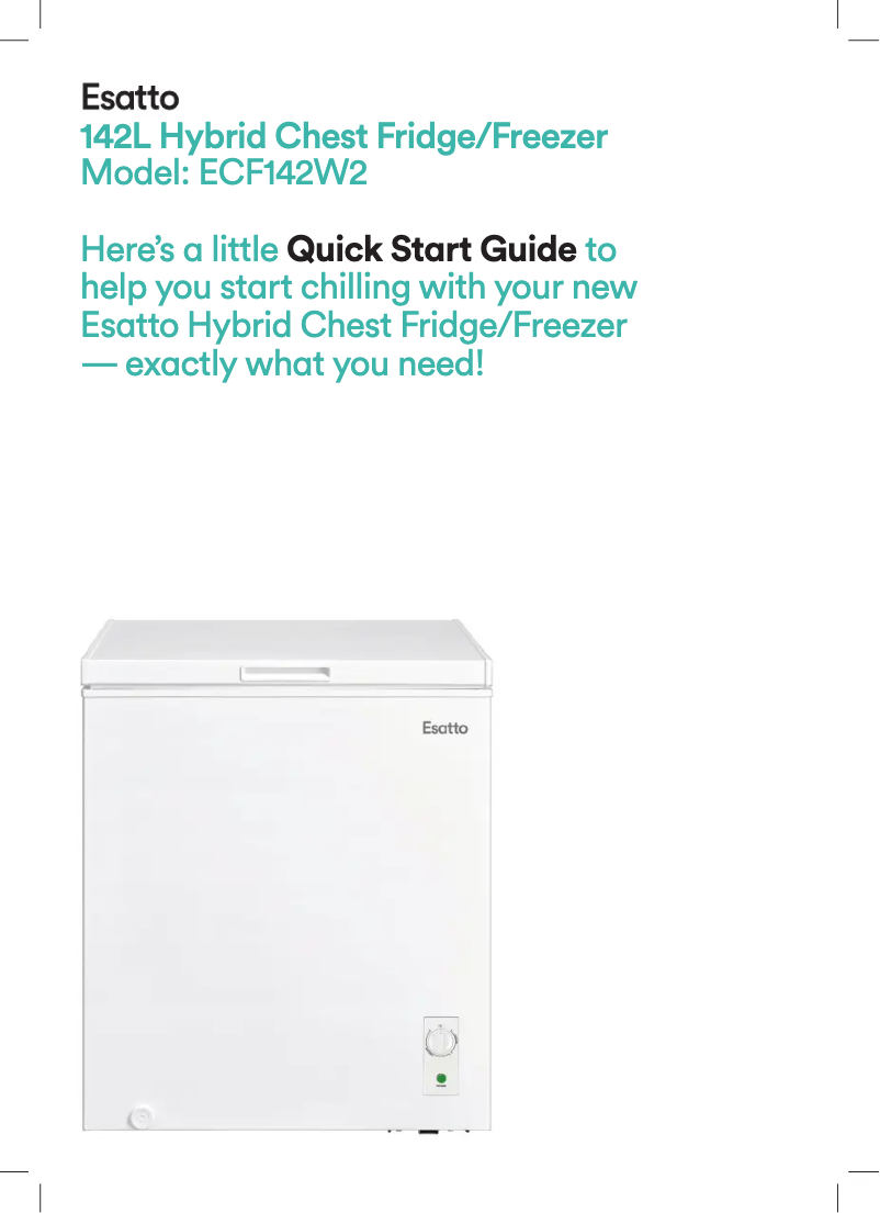 Page 1 de la notice Guide de démarrage rapide Esatto ECF142W2