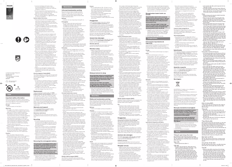 Página 1 del manual Folleto Philips SatinShave Prestige BRL170